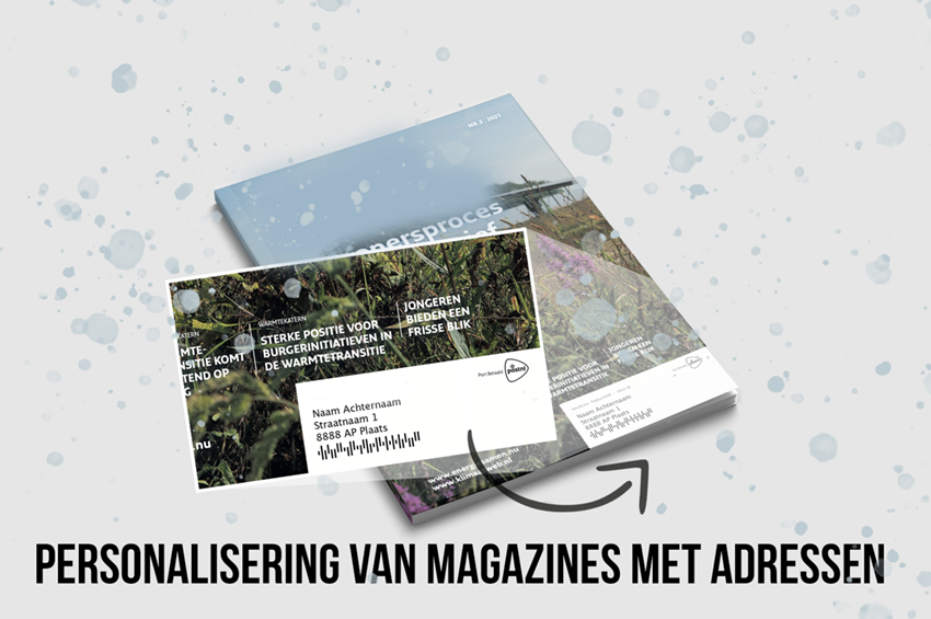 personalisering van magazines adresen printen op cover tijdschrift weissenbach sneek